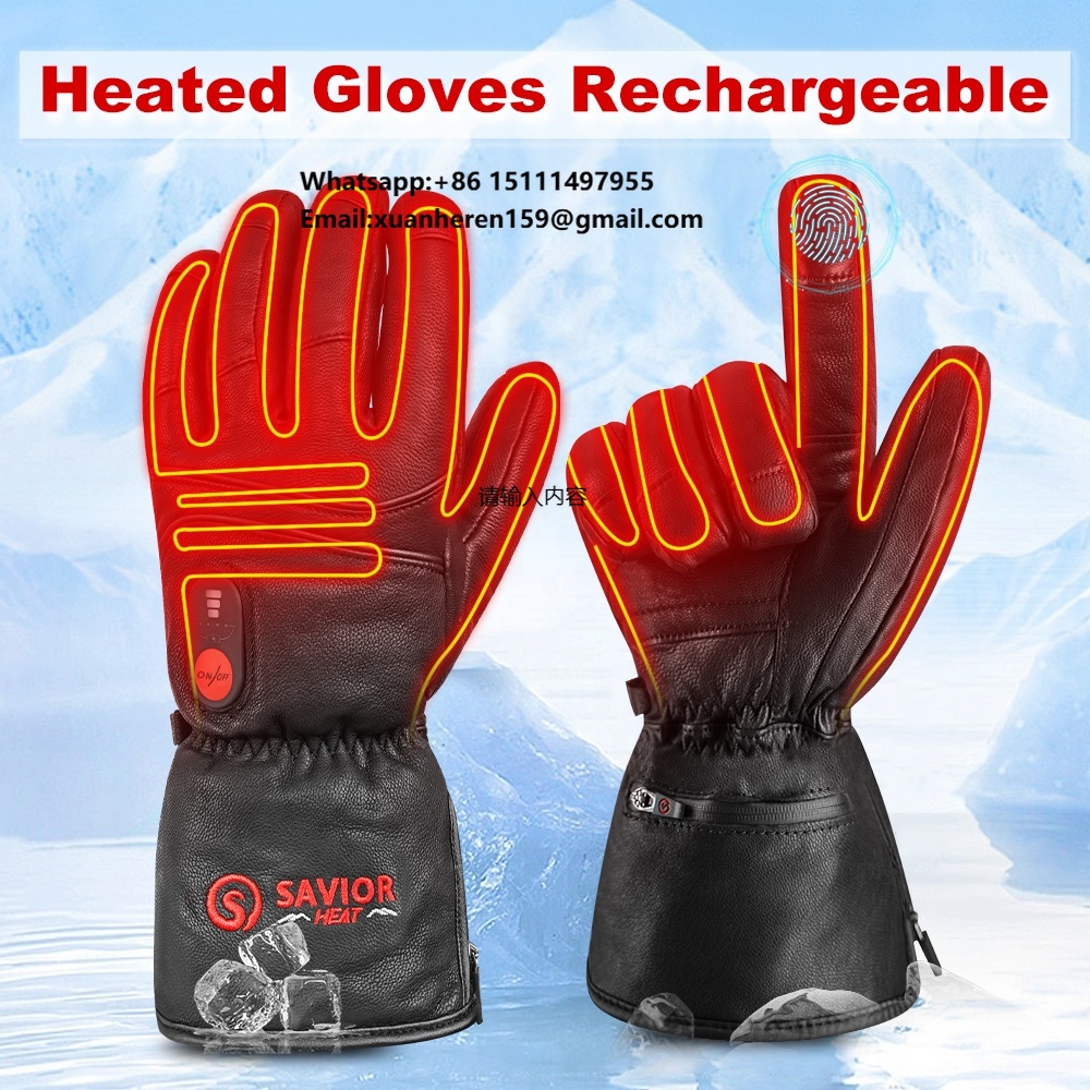 Hand Warmer Electric - Luvas de Couro Aquecidas para Homens