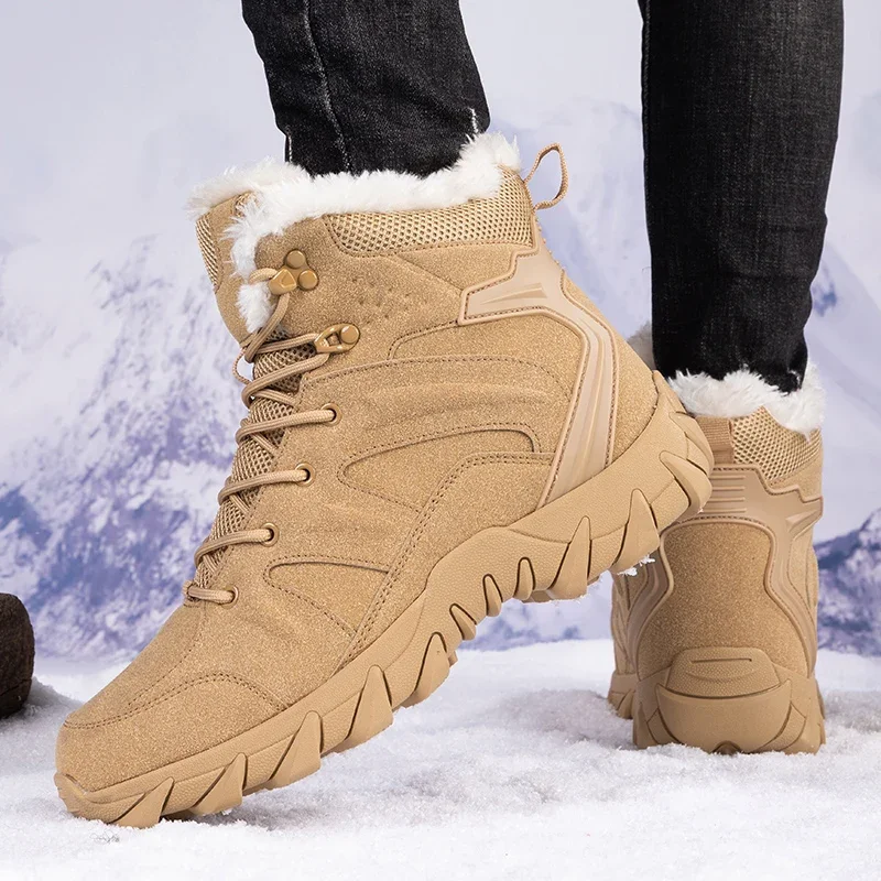 Waterproof Winter Boot - Homens botas táticas de inverno rendas