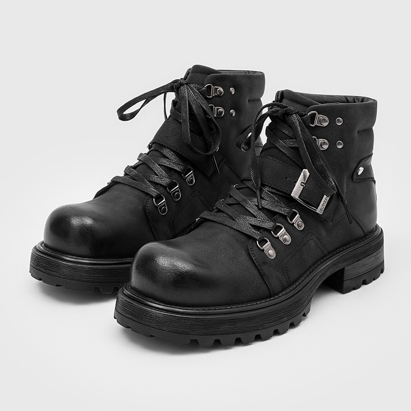 Waterproof Winter Boot - Marca masculina botas de couro da
