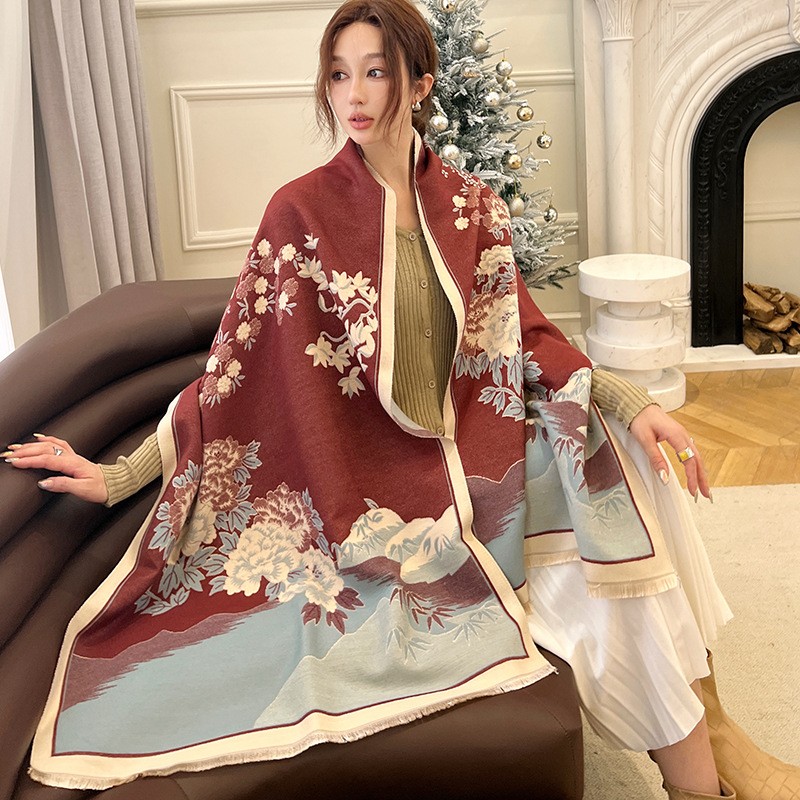 Cashmere Pashmina Wrap - Moda inverno novo quente cashmere xale
