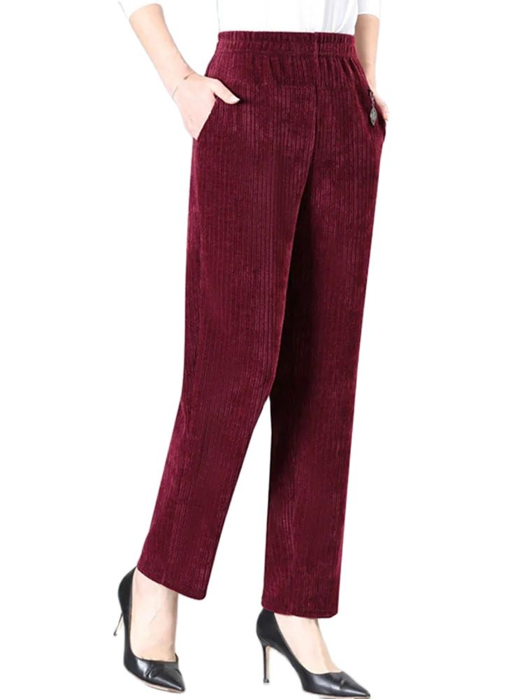 Oversize XL-8XL calças de velu - Corduroy Pant Warm avaliação e preço