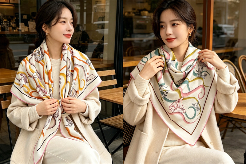 Cachecol Dupla Face de 135CM,  - Cashmere Pashmina Wrap avaliação e preço
