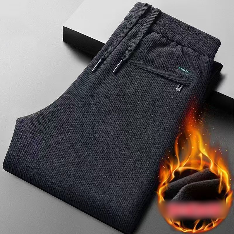 Calças casuais masculinas de v - Corduroy Pant Warm avaliação e preço