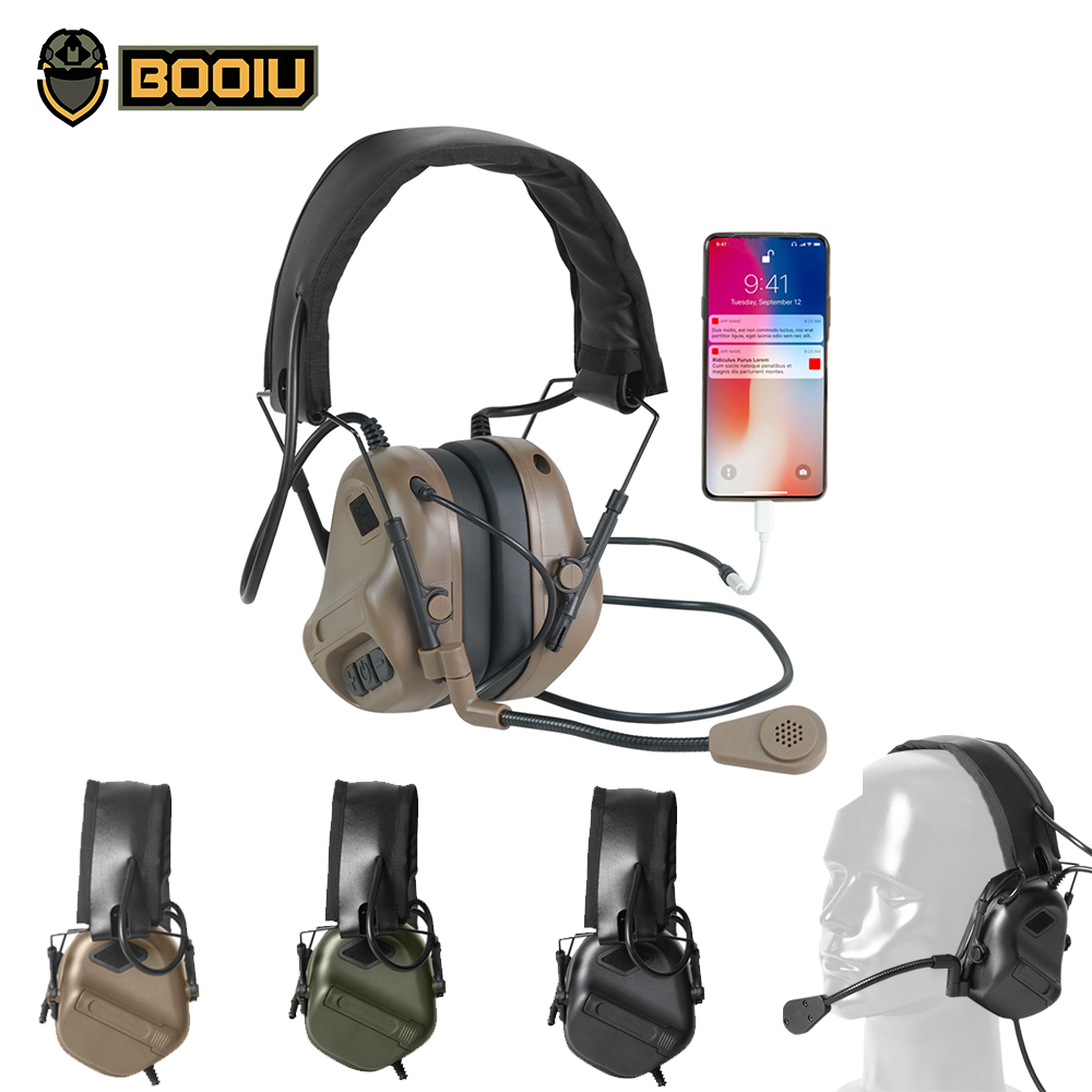 Booiu tático tiro eletrônico f - Earmuffs Foldable avaliação e preço
