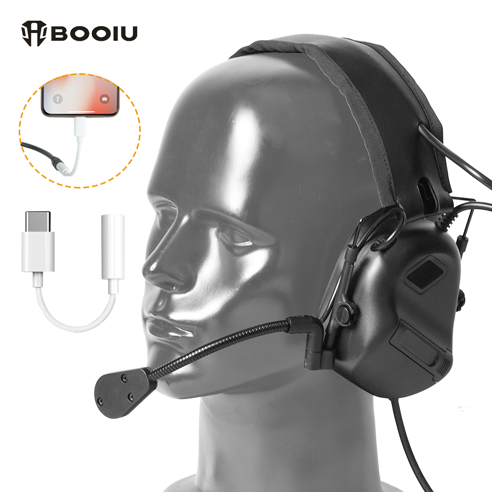 Booiu tático tiro eletrônico f - Earmuffs Foldable avaliação e preço