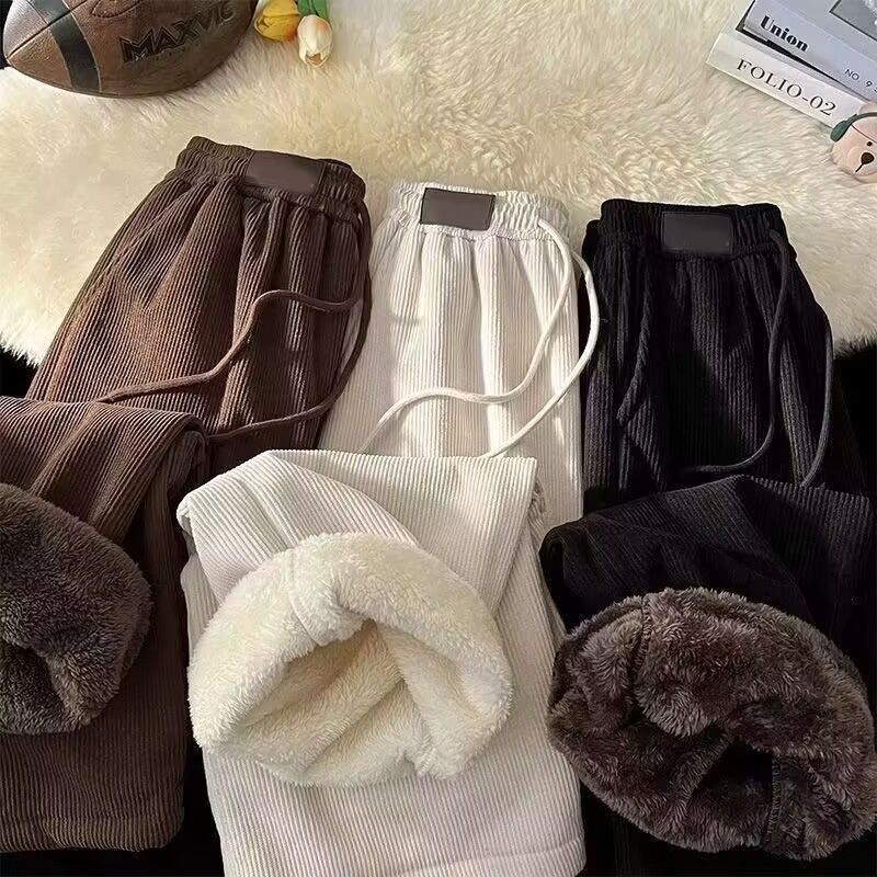 Perna larga calças de veludo f - Corduroy Pant Warm avaliação e preço
