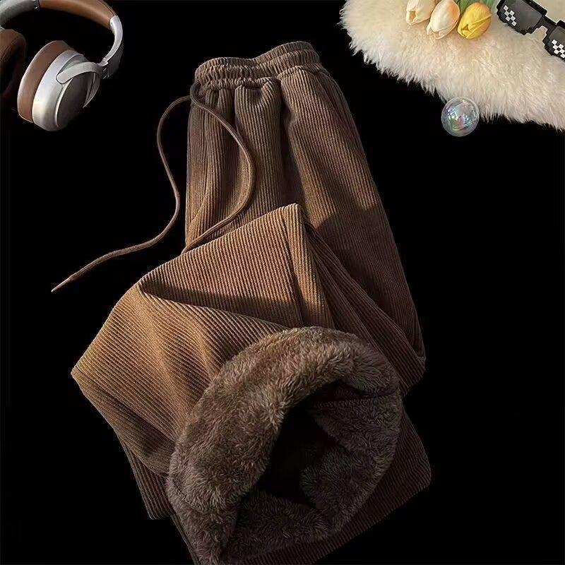 Perna larga calças de veludo f - Corduroy Pant Warm avaliação e preço