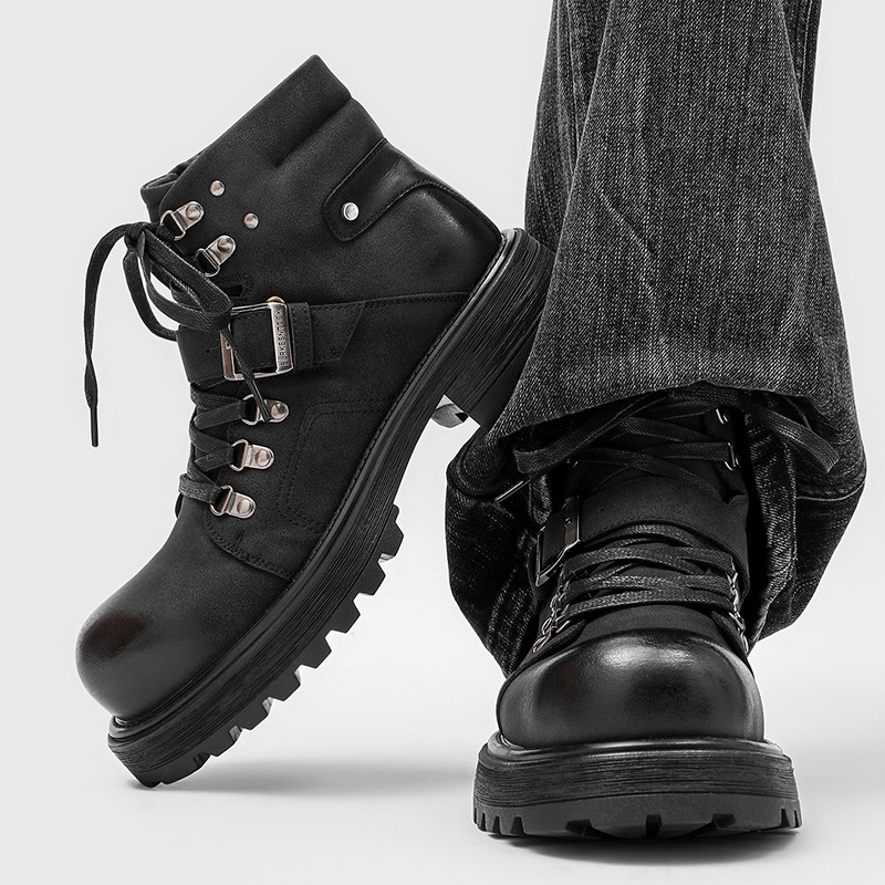Marca masculina botas de couro - Waterproof Winter Boot avaliação e preço