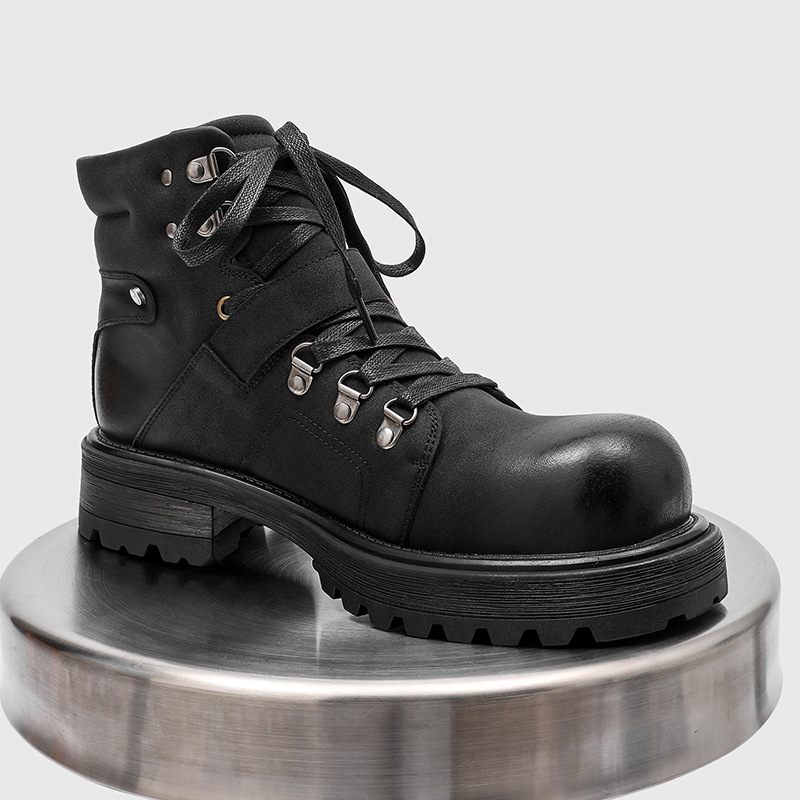 Marca masculina botas de couro - Waterproof Winter Boot avaliação e preço