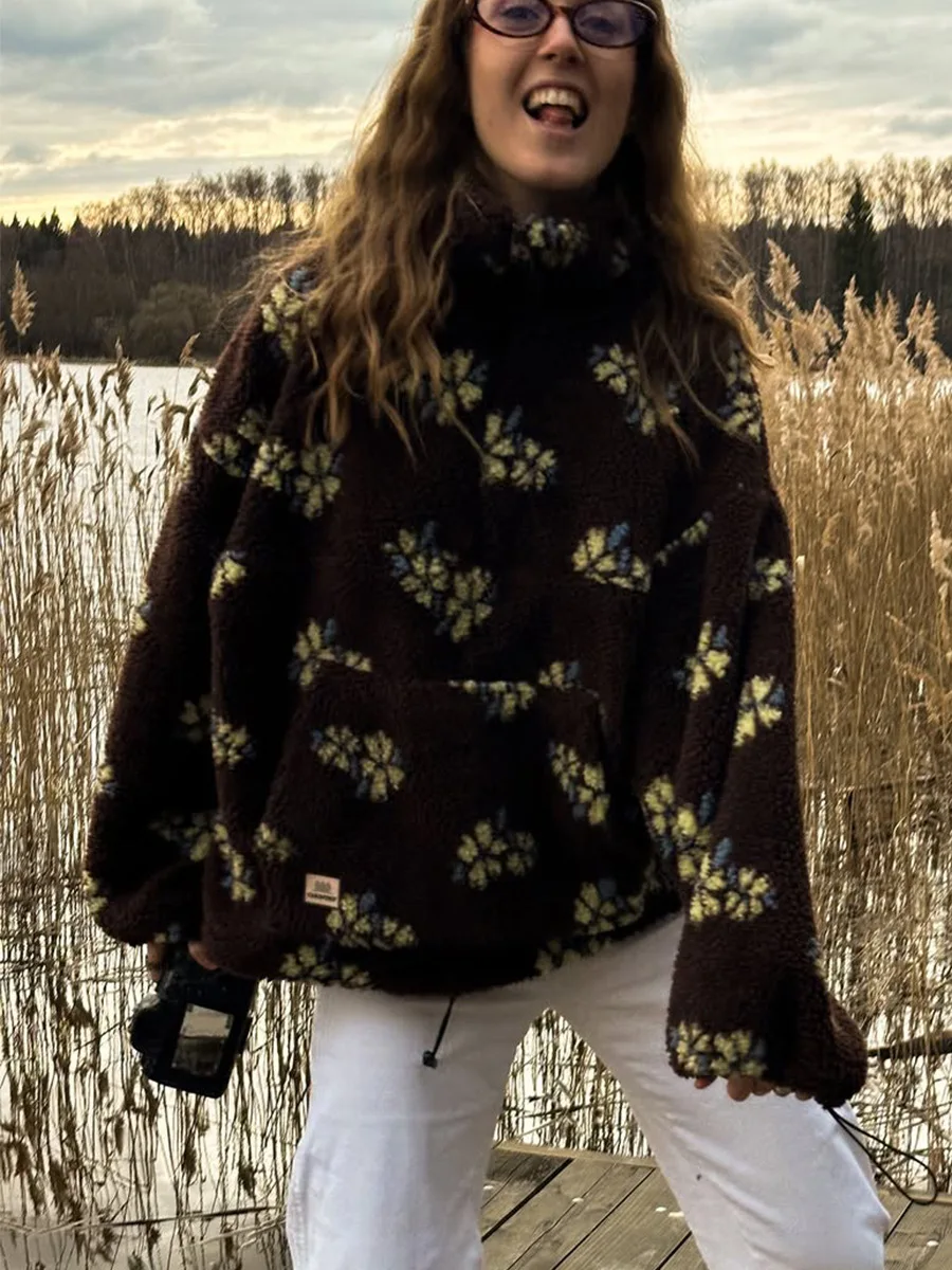 Outono inverno feminino sherpa - Sherpa Hoodie Fleece avaliação e preço