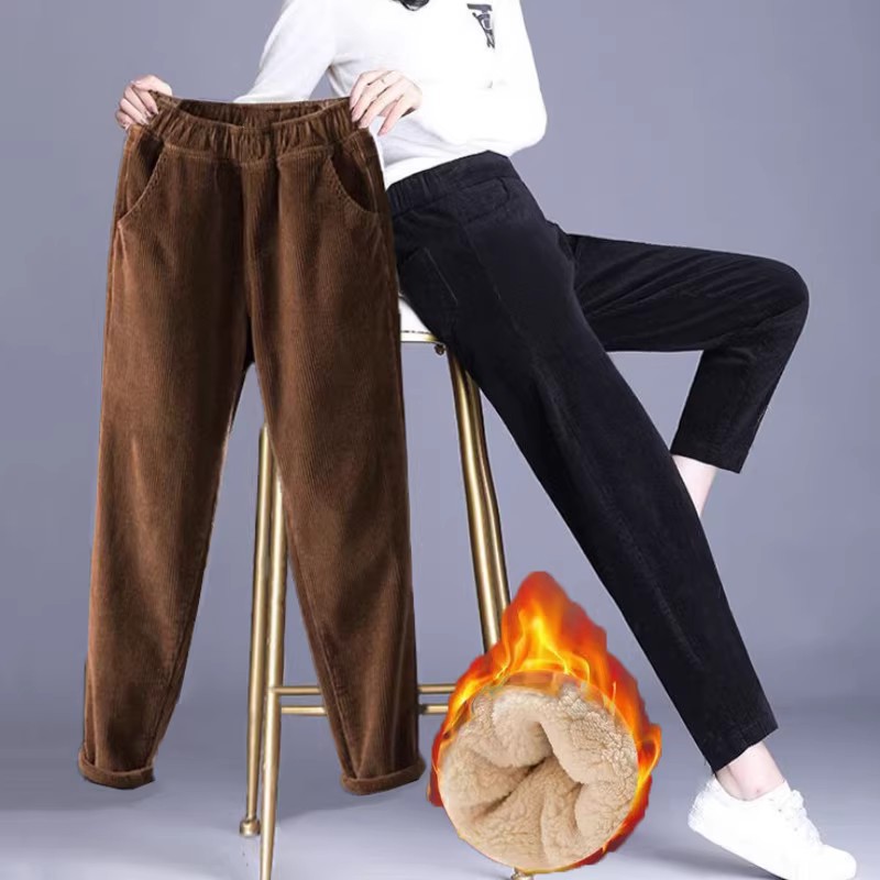 1 pçs feminino outono inverno  - Corduroy Pant Warm avaliação e preço